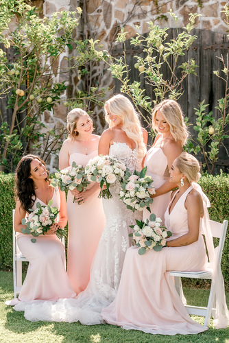 Display of the women, at a featured Triple S Ranch wedding.